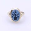 Siegelring Modell 21 / Gelbgold / Lagenstein blau Siegelring Modell 21 in Gelbgold mit Lagenstein blau