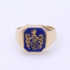 Siegelring Modell 27 / Gelbgold / Lapislazuli / Feingoldeinlage Siegelring Modell 27 in Gelbgold mit Lapislazuli und Feingoldeinlage