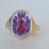 Siegelring Modell 22 / Gelbgold / Lagenstein rot Siegelring Modell 22 / Gelbgold / Lagenstein rot
