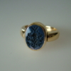 Siegelring Modell Wendering / Gelbgold / Lagenstein dunkelblau Siegelring Modell Wende / Gelbgold / Lagenstein Dunkelblau